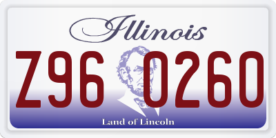 IL license plate Z960260