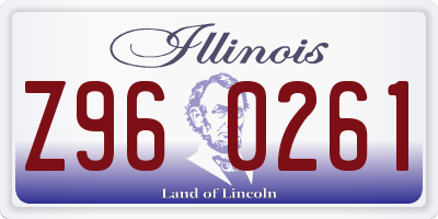 IL license plate Z960261