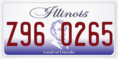 IL license plate Z960265