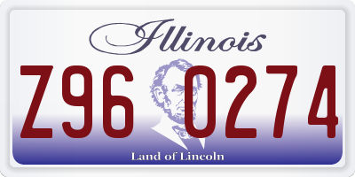 IL license plate Z960274