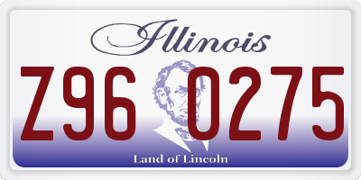 IL license plate Z960275