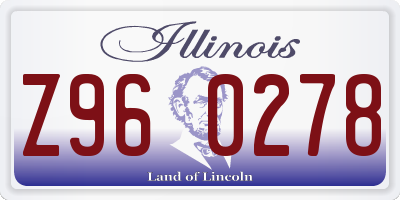 IL license plate Z960278