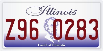 IL license plate Z960283