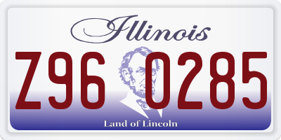 IL license plate Z960285