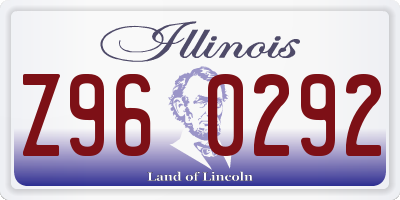 IL license plate Z960292