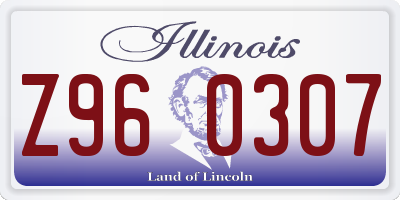 IL license plate Z960307