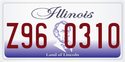 IL license plate Z960310