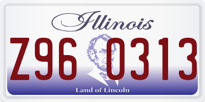 IL license plate Z960313