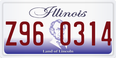IL license plate Z960314