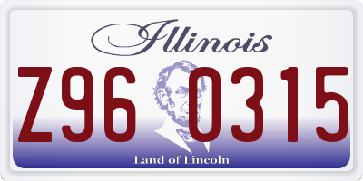 IL license plate Z960315