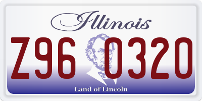 IL license plate Z960320