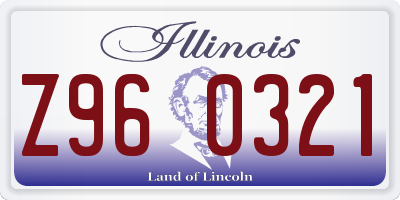 IL license plate Z960321