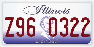 IL license plate Z960322