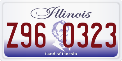 IL license plate Z960323