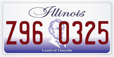 IL license plate Z960325