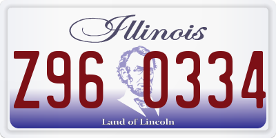 IL license plate Z960334