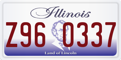 IL license plate Z960337