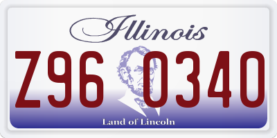 IL license plate Z960340