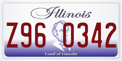 IL license plate Z960342