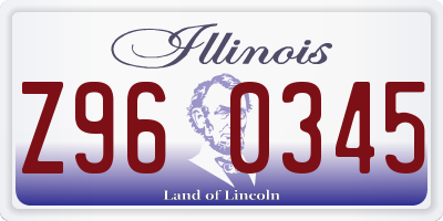 IL license plate Z960345
