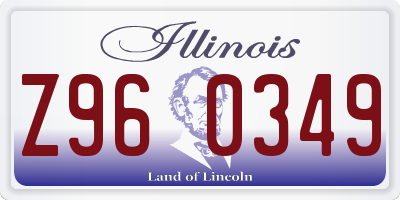 IL license plate Z960349