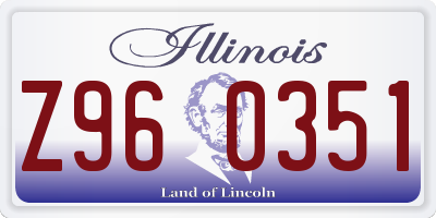 IL license plate Z960351