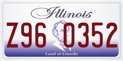 IL license plate Z960352