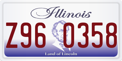 IL license plate Z960358