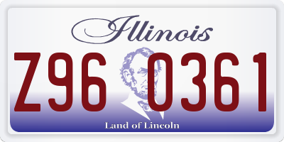 IL license plate Z960361