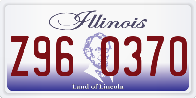 IL license plate Z960370