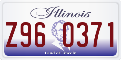IL license plate Z960371