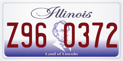 IL license plate Z960372