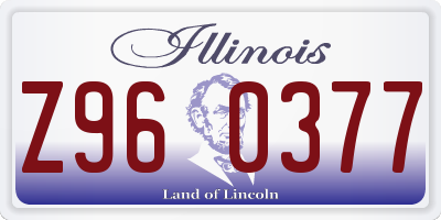 IL license plate Z960377