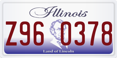 IL license plate Z960378