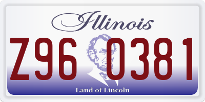 IL license plate Z960381