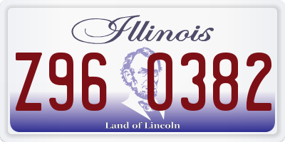 IL license plate Z960382