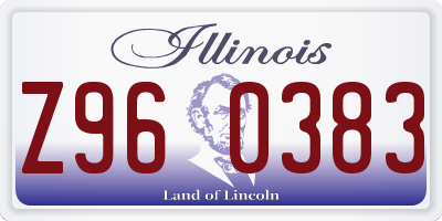 IL license plate Z960383