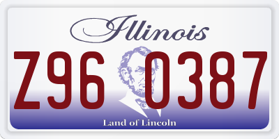 IL license plate Z960387