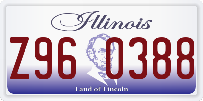 IL license plate Z960388