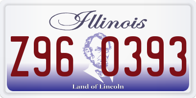 IL license plate Z960393
