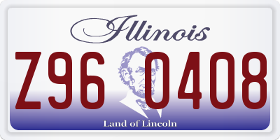IL license plate Z960408