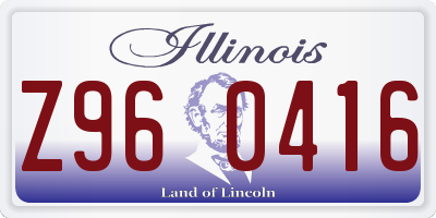 IL license plate Z960416