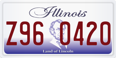 IL license plate Z960420