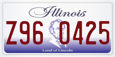 IL license plate Z960425