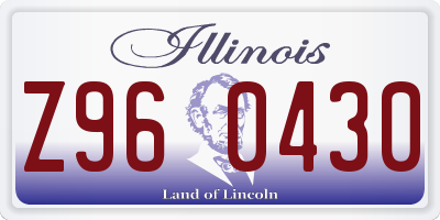 IL license plate Z960430