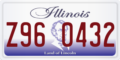 IL license plate Z960432