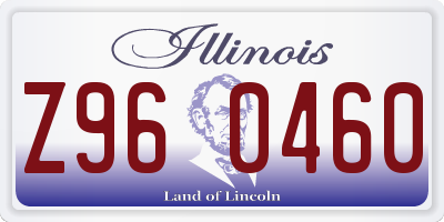 IL license plate Z960460