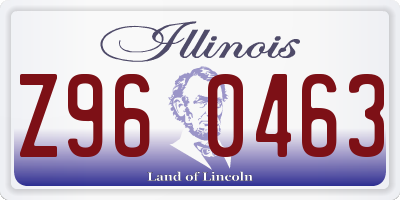 IL license plate Z960463