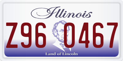 IL license plate Z960467