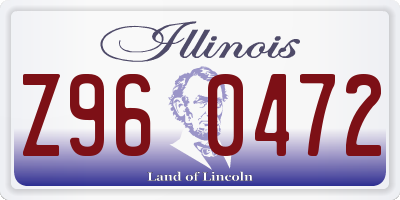 IL license plate Z960472